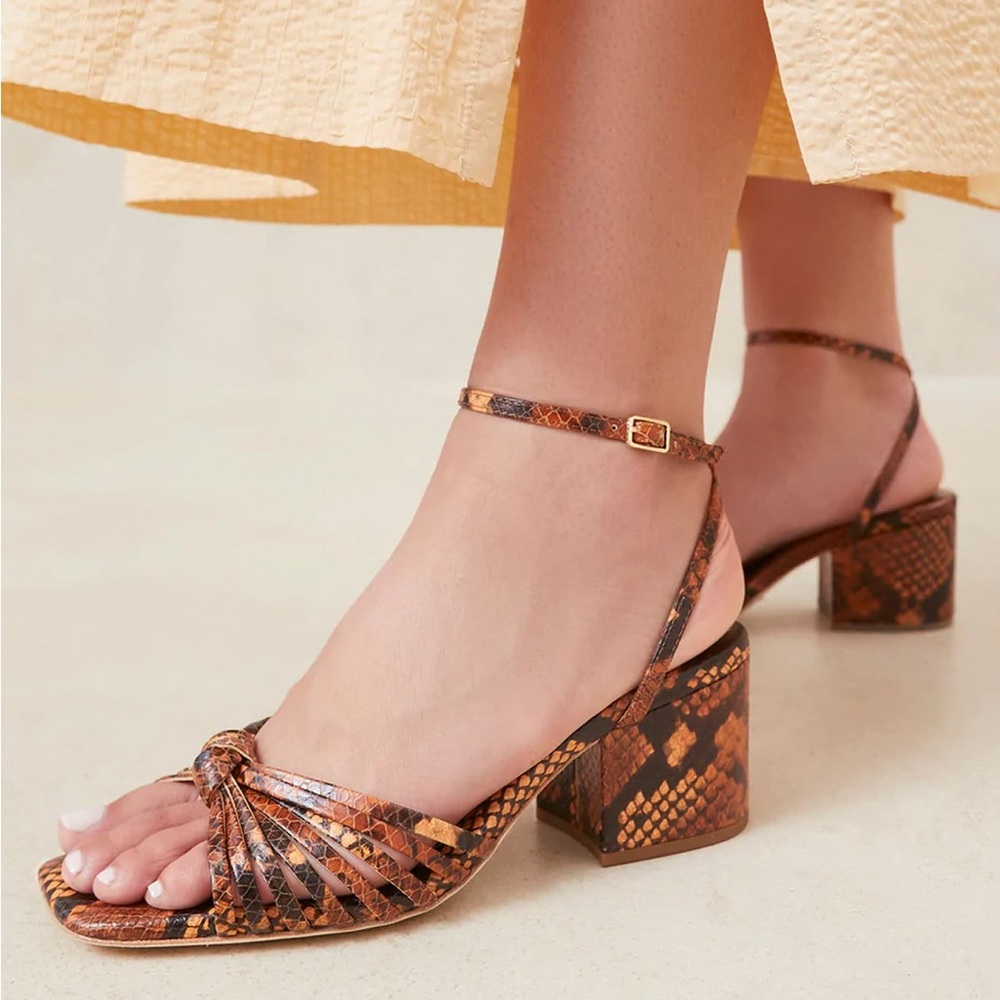 New Loeffler Randall Renee Knot Heel Sandals Size 8